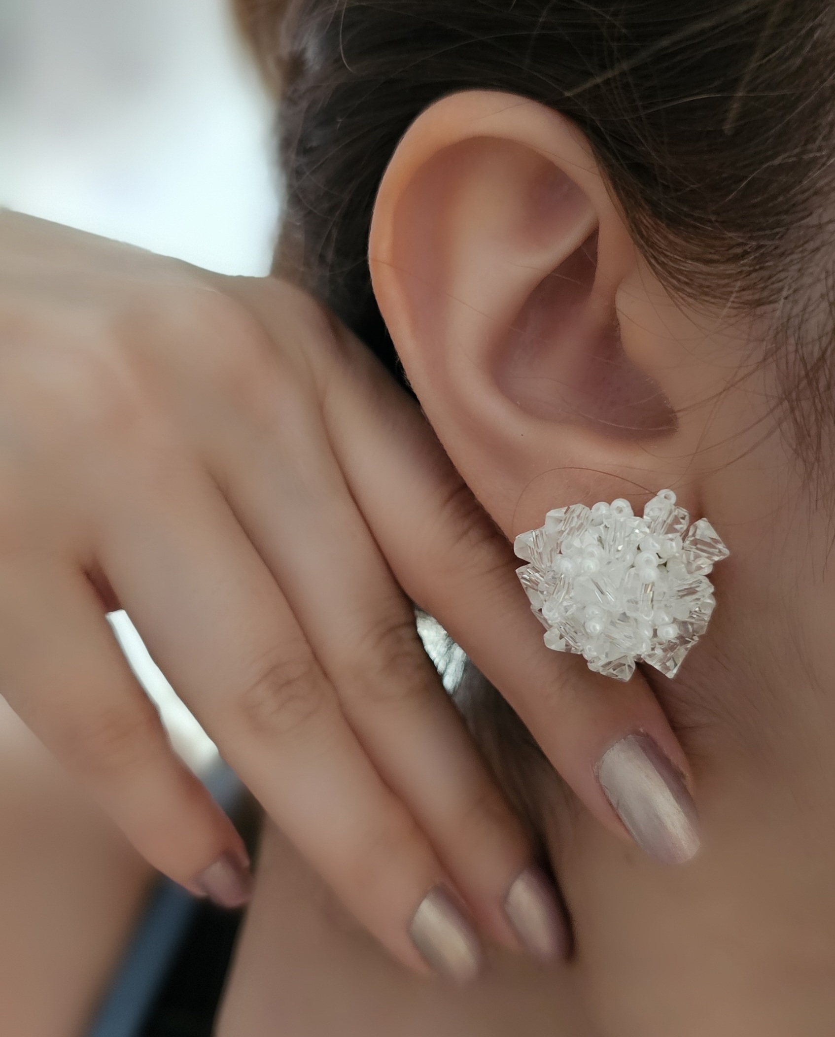 گوشواره میخ نقره